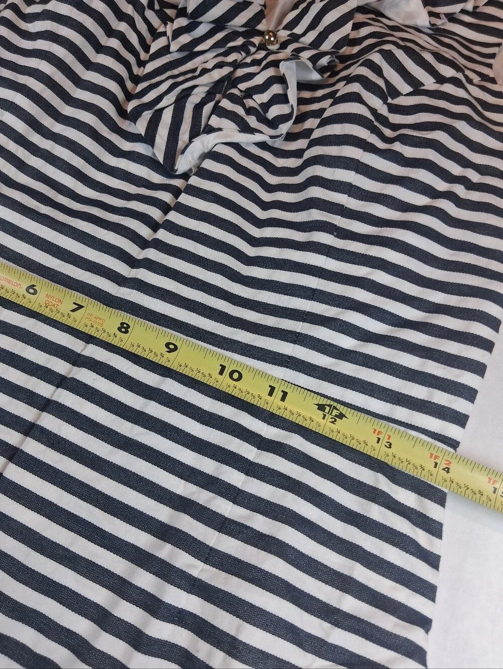 Kate Spade Striped Ruffle Dress Size 6 Nautical Sleeveless Breezy Preppy Cotton